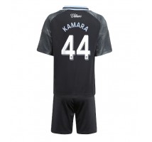 Aston Villa Boubacar Kamara #44 Koszulka Wyjazdowa dzieci 2025-26 Krótki Rękaw (+ krótkie spodenki)